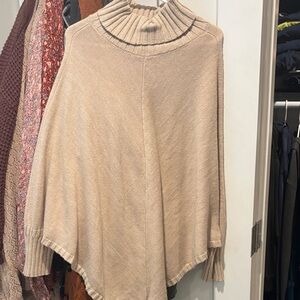 SHEIN Cream Knit Poncho